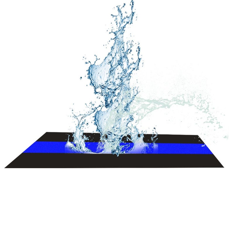 Creatrill 3 Pack Reflective Police Thin Blue Line Bumper Decal Stickers 4" x 2.6" | Compatible with Cars & Trucks, Honoring Police Law Enforcement Vinyl Window Laptop Tape - Image 3